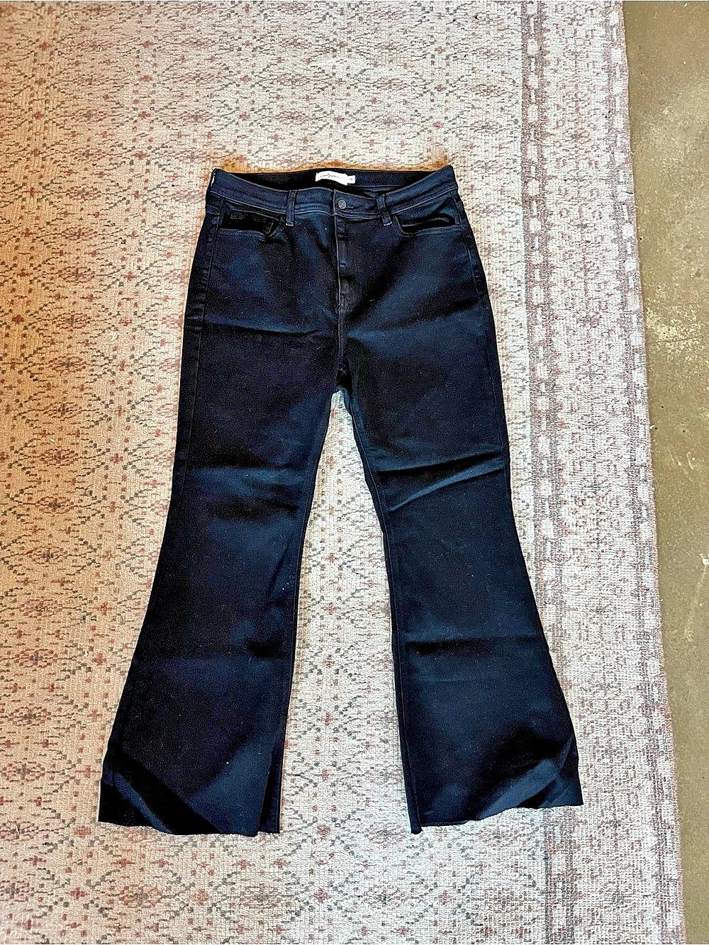 Carly Jean Los Angeles Austin Flare Jeans Black, Size 1X